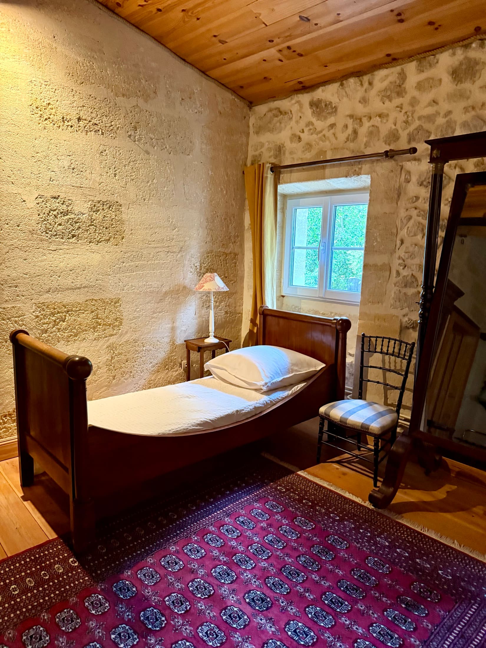 Child's bed in the Charles Hayes room